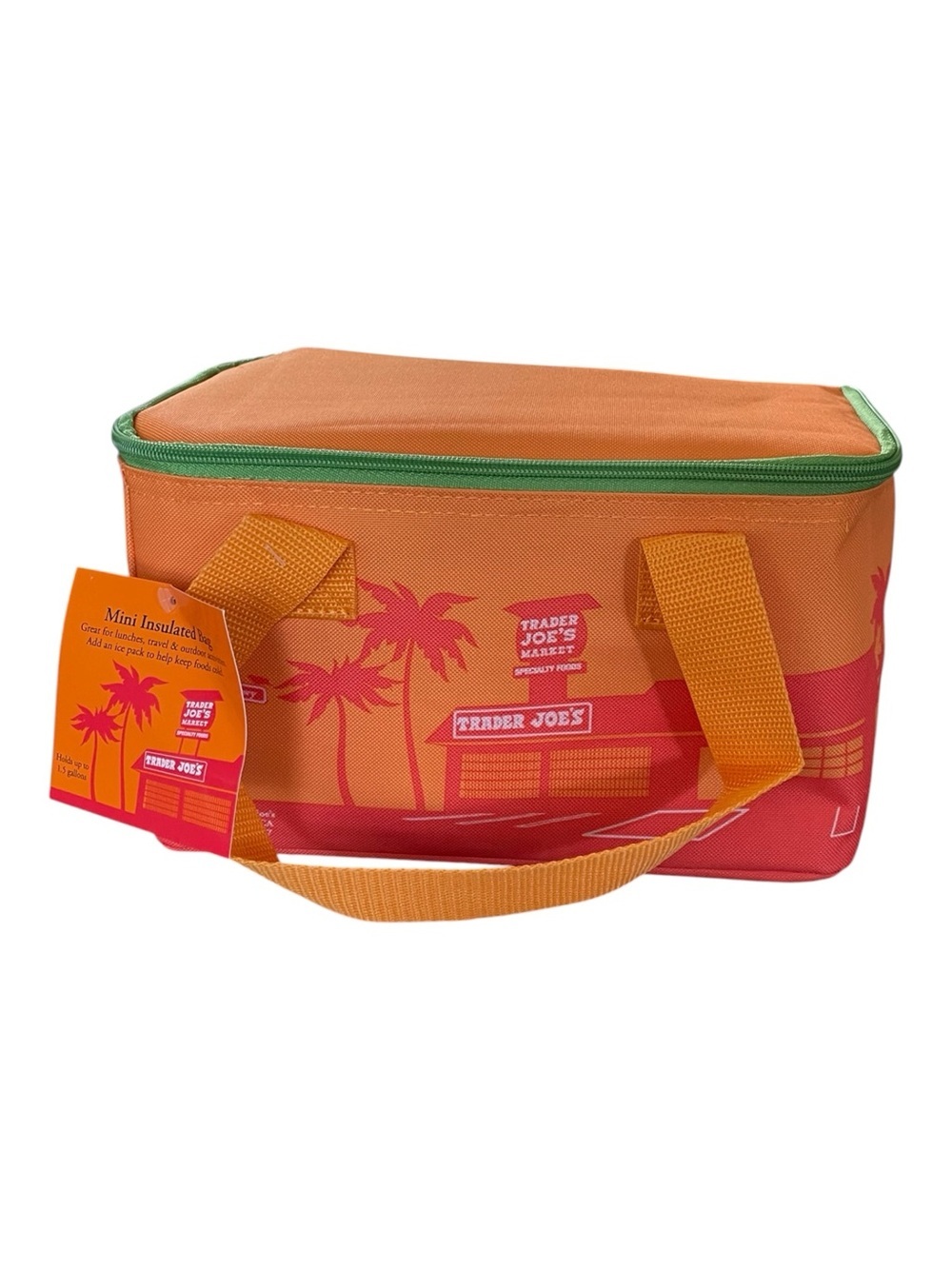 Trader Joe's Orange & Red Insulated Mini Cooler Bag Lunchbox Limited Release